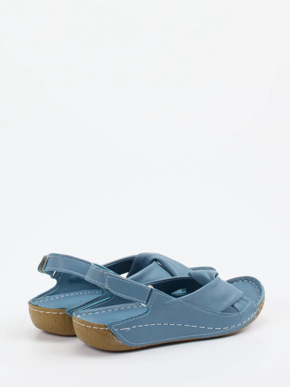 Andrea Conti – Komfort-Sandale aus Kalbleder jeansblau