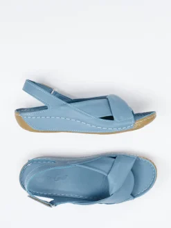 Andrea Conti – Komfort-Sandale aus Kalbleder jeansblau