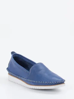 Andrea Conti – Komfort-Slipper aus Kalbleder jeansblau