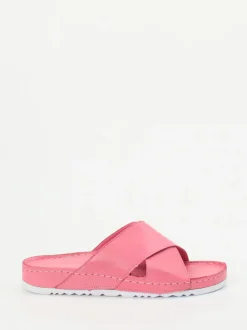 Andrea Conti – Pantoletten aus Kalbleder pink