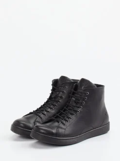 Andrea Conti – Schnürboots aus Kalbleder schwarz