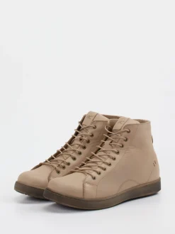 Andrea Conti – Schnürboots aus Kalbleder beige