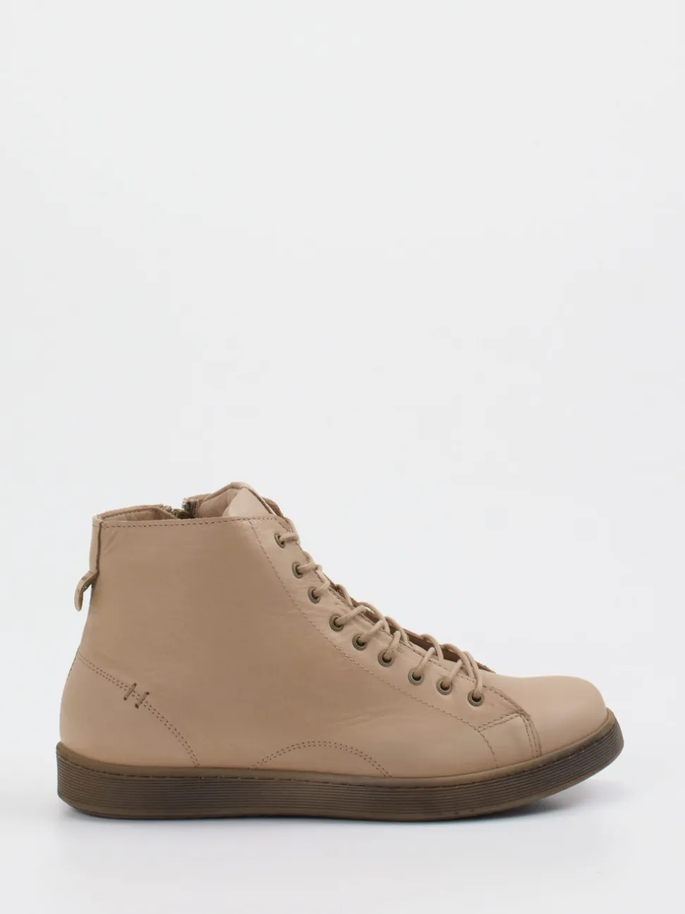 Andrea Conti – Schnürboots aus Kalbleder beige