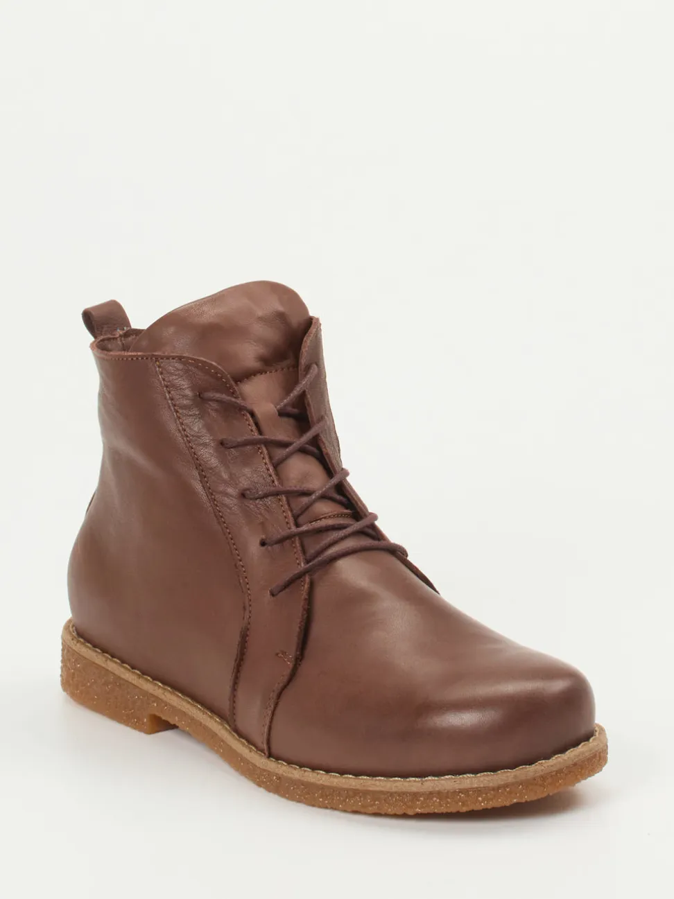 Andrea Conti – Schnür-Boots aus Kalbleder braun