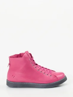Andrea Conti – Schnürboots aus Kalbleder pink