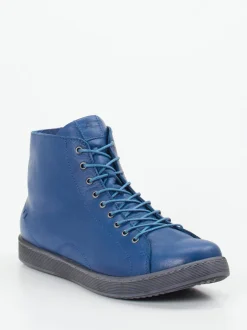 Andrea Conti – Schnürboots aus Kalbleder Marineblau