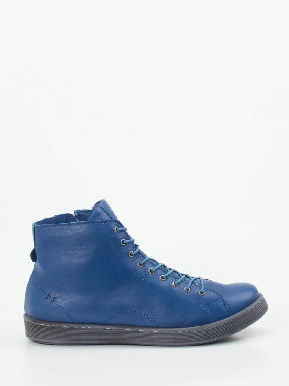 Andrea Conti – Schnürboots aus Kalbleder Marineblau
