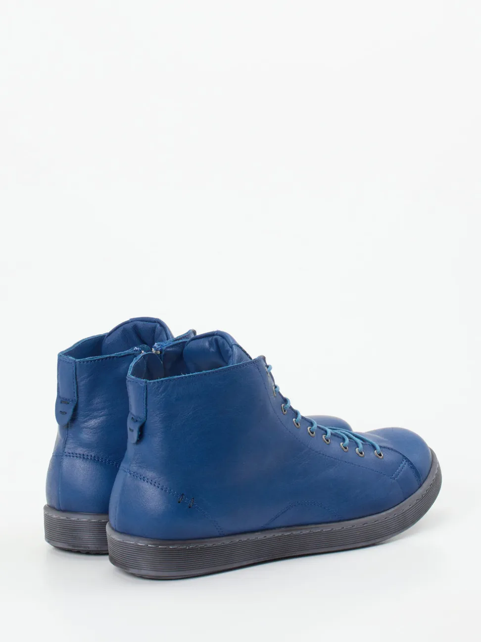 Andrea Conti – Schnürboots aus Kalbleder Marineblau