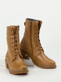 Andrea Conti – Schnürboots aus Kalbleder cognacbraun