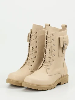Andrea Conti – Schnürboots aus Kalbleder Beige