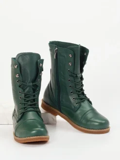 Andrea Conti – Schnürstiefel aus Kalbleder tannengrün