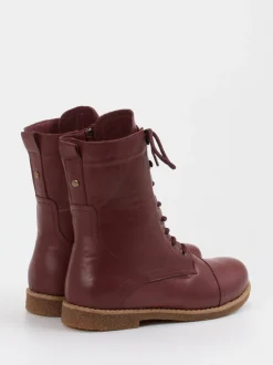 Andrea Conti – Schnürstiefel aus Kalbleder bordeauxrot