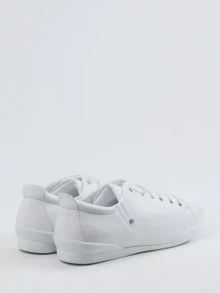 Andrea Conti – Sneaker aus Kalbleder Weiß