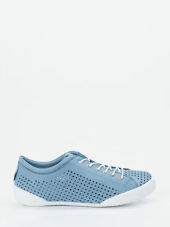 Andrea Conti – Sneaker aus Kalbleder jeansblau