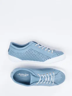 Andrea Conti – Sneaker aus Kalbleder jeansblau