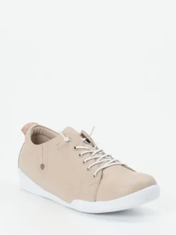 Andrea Conti – Sneaker aus Kalbleder in Beige