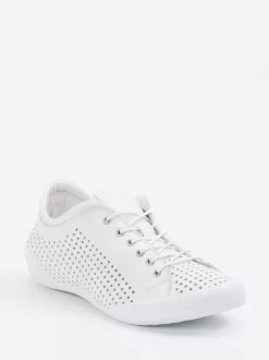 Andrea Conti – Sneaker aus Kalbleder in Offwhite