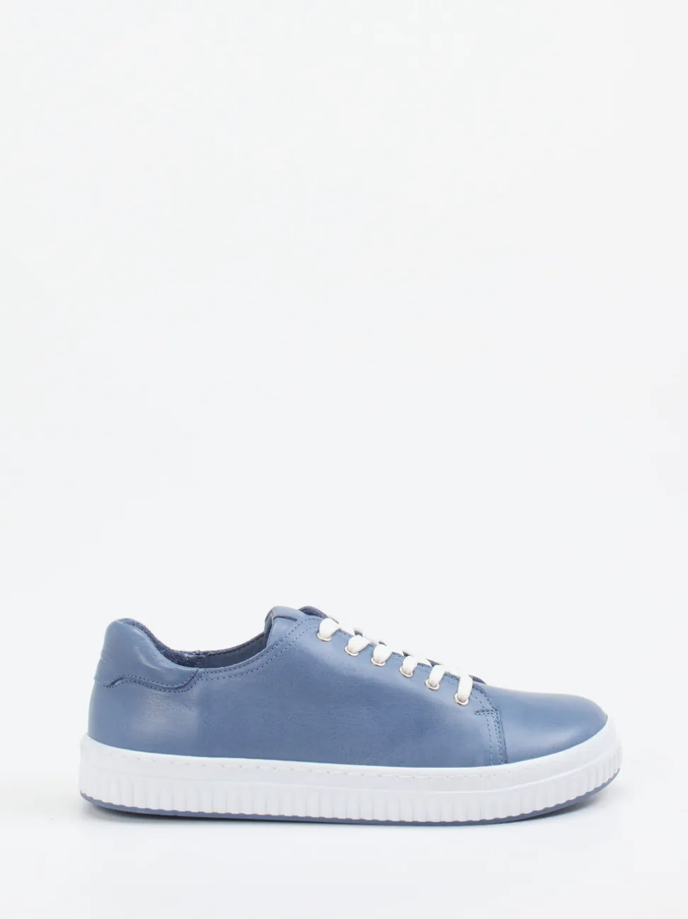 Andrea Conti – Sneaker aus Kalbleder in Jeansblau