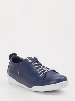 Andrea Conti – Sneaker aus Kalbleder Marineblau