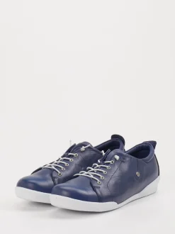 Andrea Conti – Sneaker aus Kalbleder Marineblau