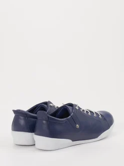 Andrea Conti – Sneaker aus Kalbleder Marineblau