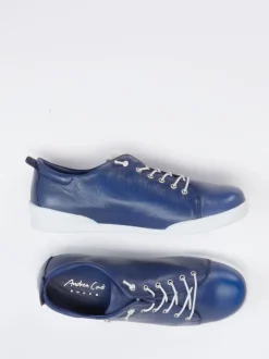Andrea Conti – Sneaker aus Kalbleder Marineblau
