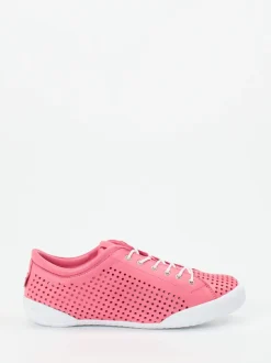 Andrea Conti – Sneaker aus Kalbleder himbeerrosa