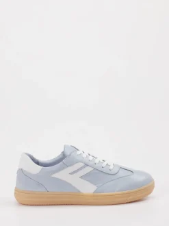 Andrea Conti – Sneaker aus Kalbleder in Hellblau