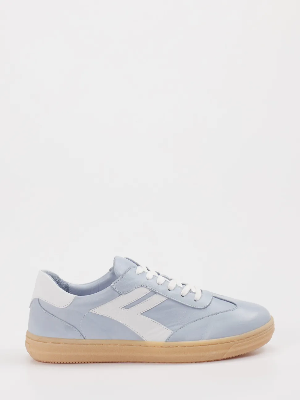 Andrea Conti – Sneaker aus Kalbleder in Hellblau
