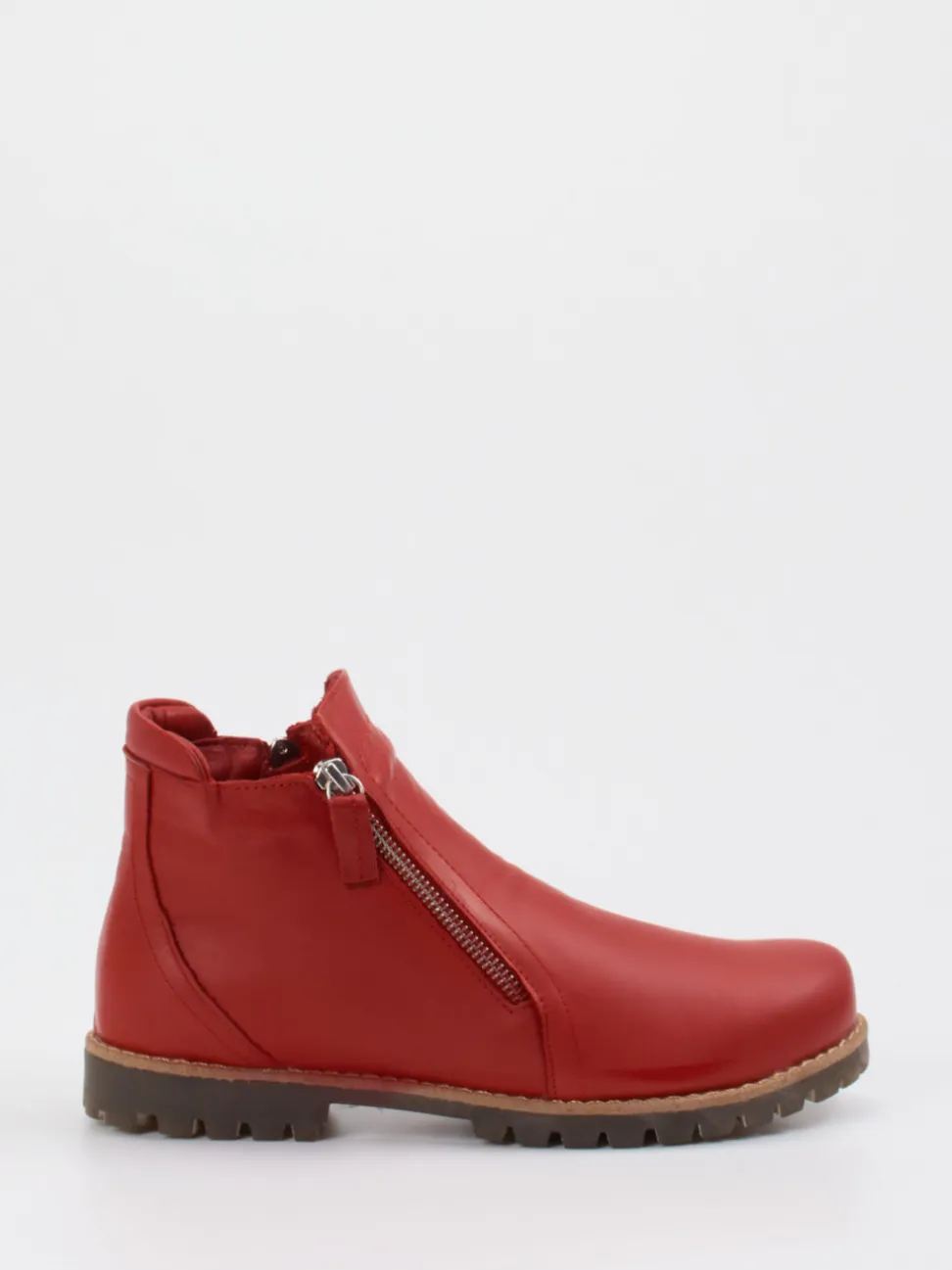 Andrea Conti – Stiefeletten aus Kalbleder tomatenrot