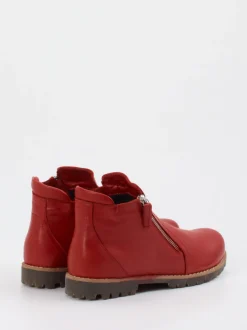 Andrea Conti – Stiefeletten aus Kalbleder tomatenrot