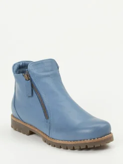 Andrea Conti – Stiefeletten aus Kalbleder in Jeansblau