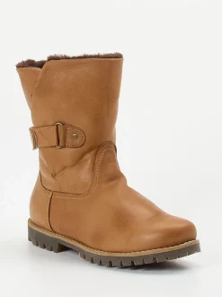 Andrea Conti – Stiefelette aus Kalbleder Cognacbraun