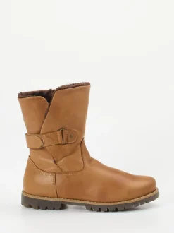 Andrea Conti – Stiefelette aus Kalbleder Cognacbraun