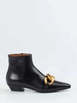 Andrea Puccini – Ankle Boots aus Lammnappaleder Schwarz