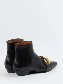 Andrea Puccini – Ankle Boots aus Lammnappaleder Schwarz