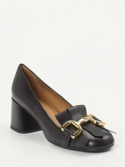 Andrea Puccini – Blockabsatz-Pumps aus Lammleder schwarz