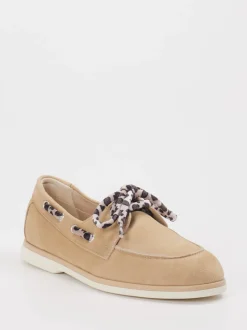 Andrea Puccini – Bootsschuh aus Veloursleder beigebraun