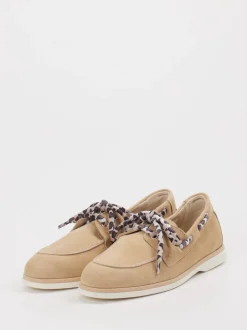 Andrea Puccini – Bootsschuh aus Veloursleder beigebraun