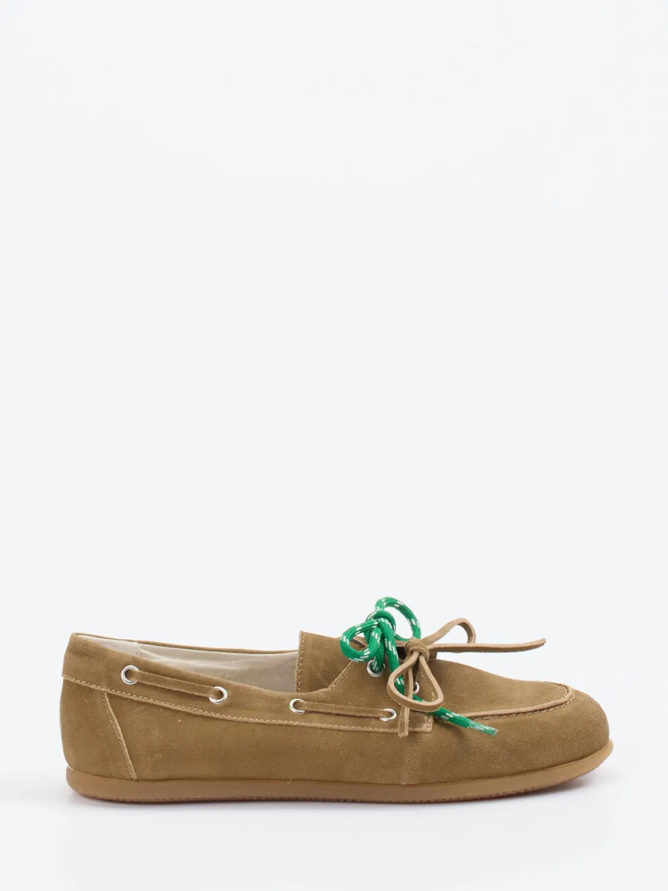 Andrea Puccini – Bootsschuh aus Velours-Lammleder sandbraun