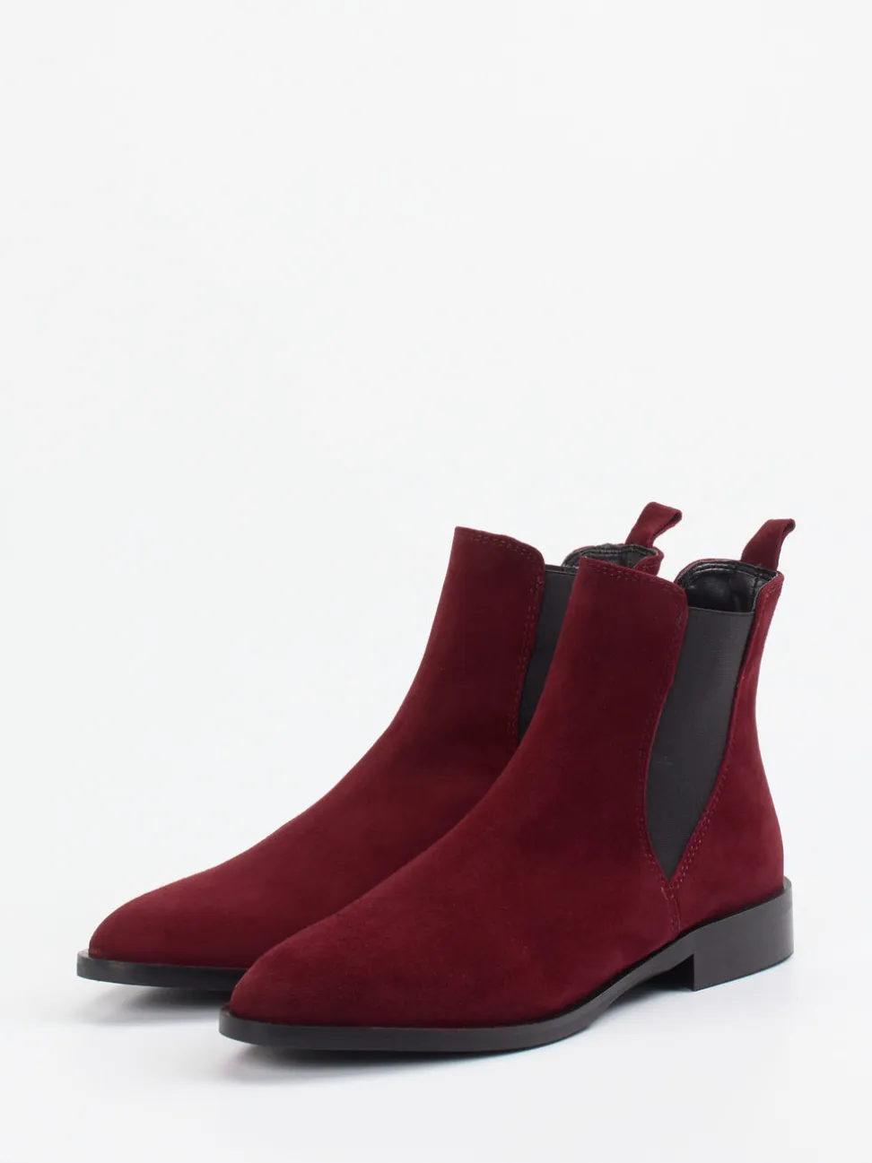 Andrea Puccini – Chelsea Boots aus Veloursleder Bordeaux