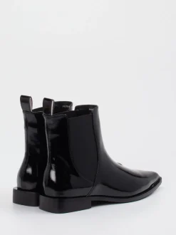 Andrea Puccini – Chelsea Boots aus Lackleder Schwarz