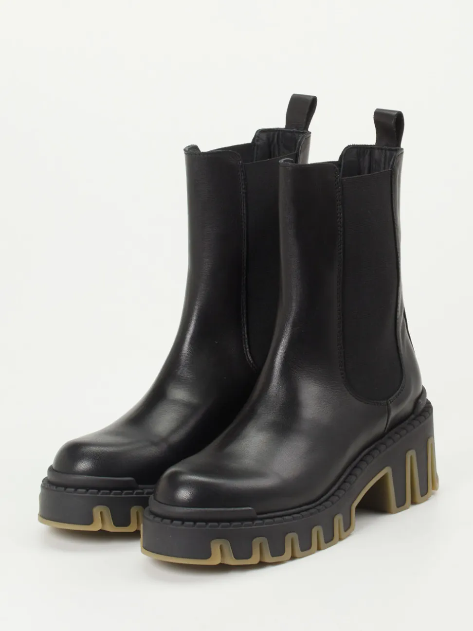 Andrea Puccini – Chelsea Boots aus Kalbleder Schwarz