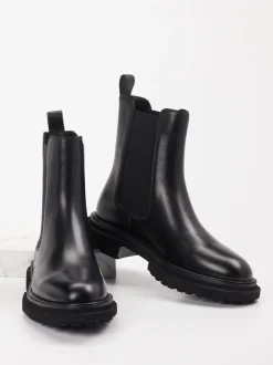 Andrea Puccini – Chelsea Boots aus Kalbleder schwarz