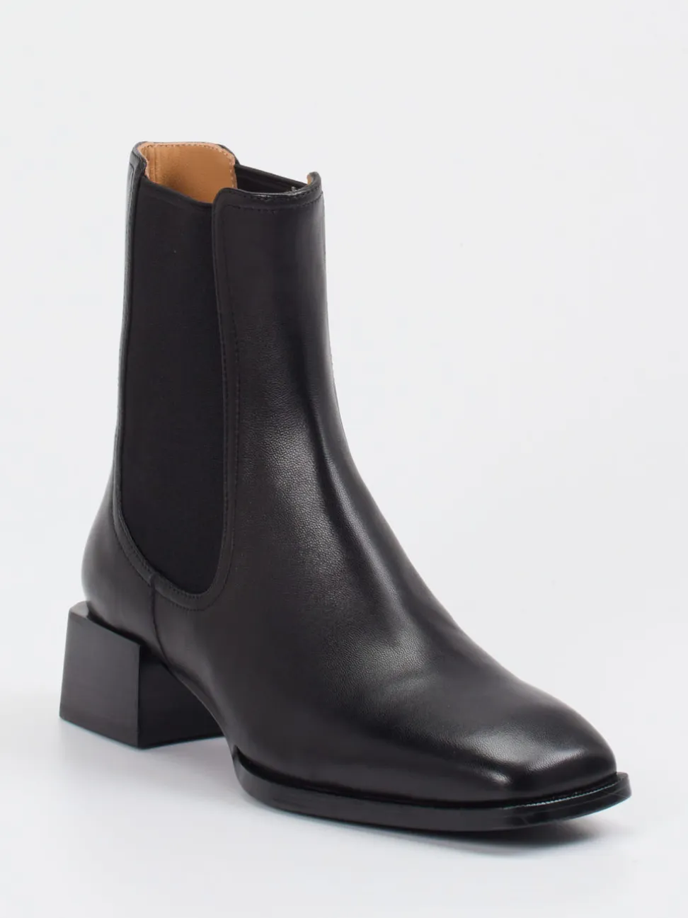 Andrea Puccini – Chelsea Boots aus Leder Schwarz
