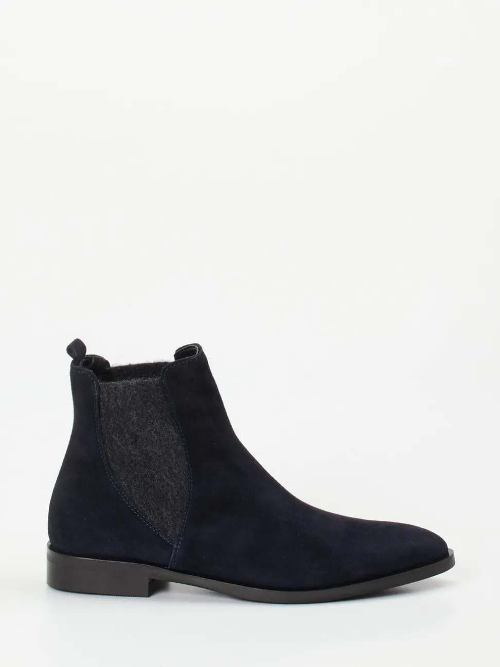 Andrea Puccini – Chelsea Boots aus Veloursleder dunkelblau