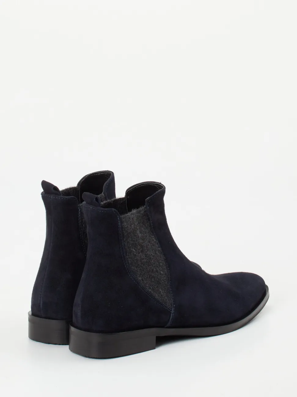 Andrea Puccini – Chelsea Boots aus Veloursleder dunkelblau
