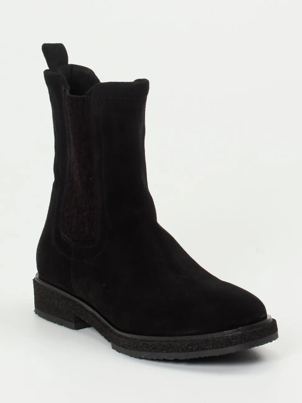 Andrea Puccini – Chelsea Boots aus Veloursleder Schwarz