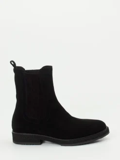 Andrea Puccini – Chelsea Boots aus Veloursleder Schwarz