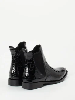 Andrea Puccini – Chelsea Boots aus Lackleder Schwarz